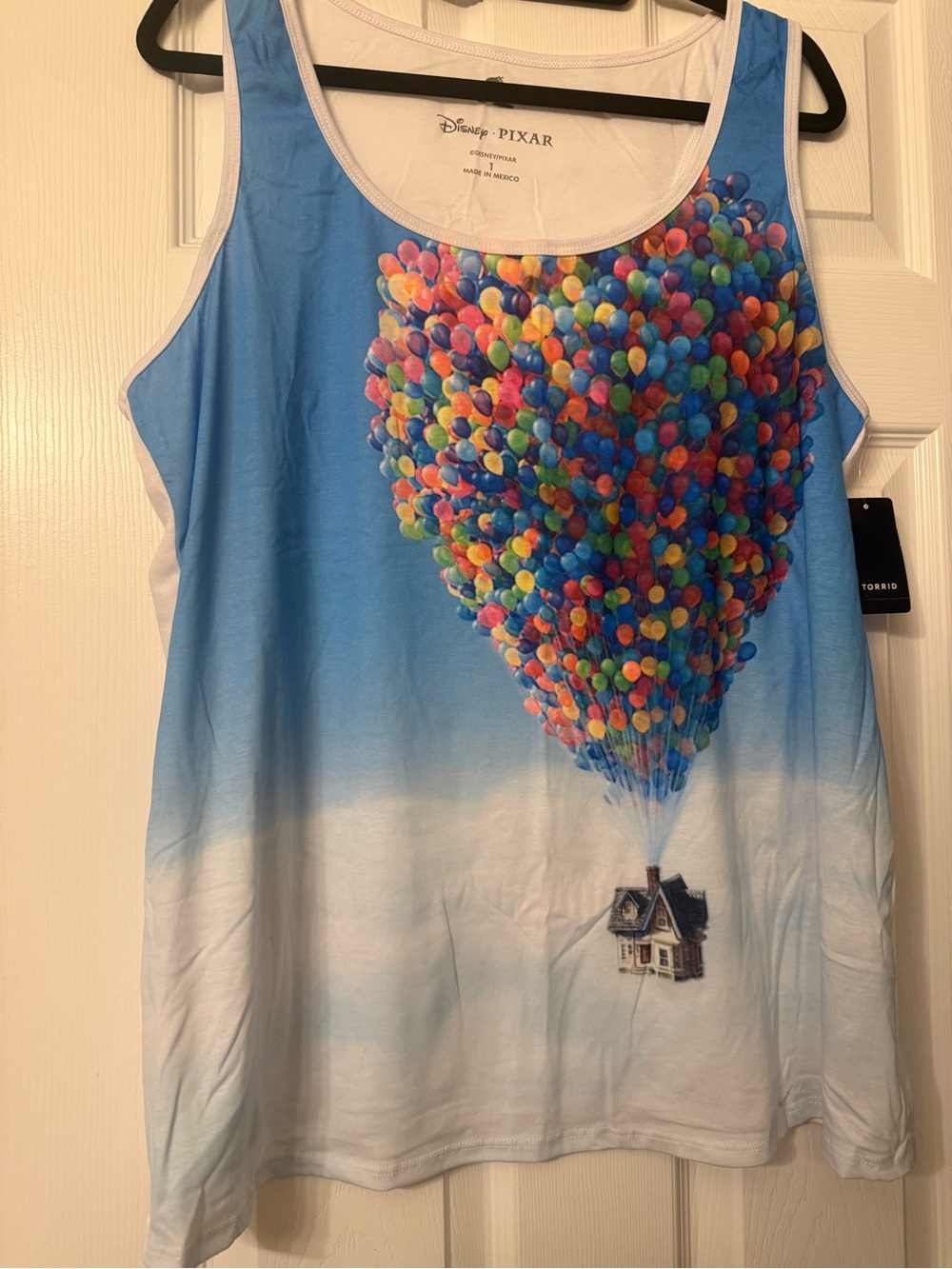 Torrid by Disney Pixar Blue UP Balloon Graphic Tank Top NWT